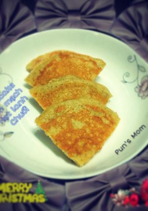 Hình của món Pancake yến mạch- chuối - hạt lanh.
