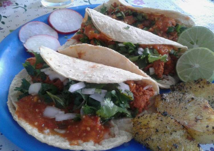 Tacos al pastor sin trompo