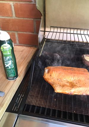 Una foto de Salmón a la parrilla