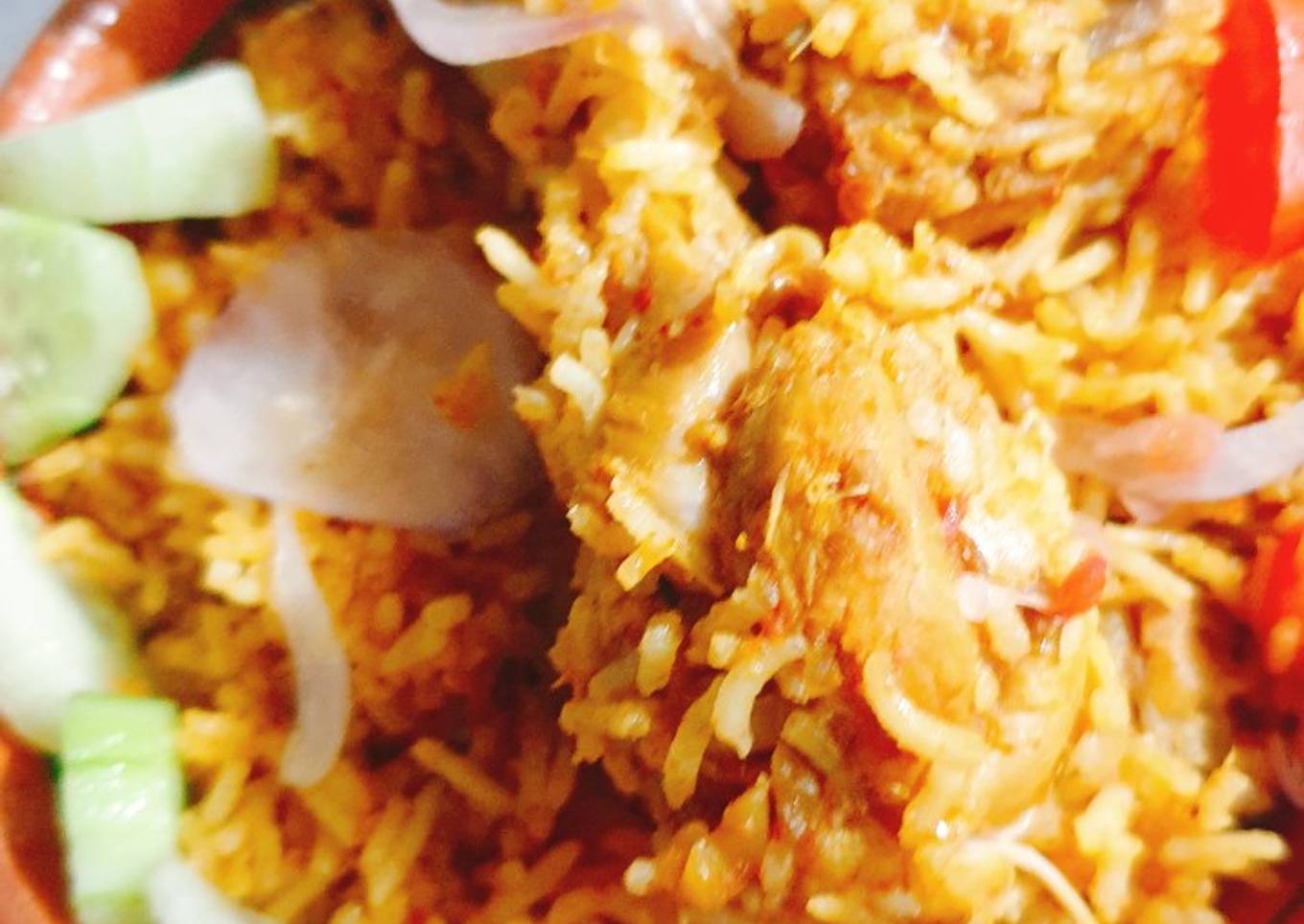 Butter chicken biryani