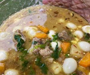 Cara Membuat Sop iga telor puyuh Enak dan Sehat