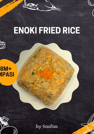 Foto resep Enoki Fried Rice (Nasi Goreng Enoki) : 8m+ MPASI