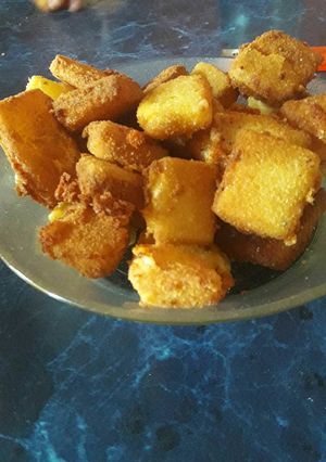 Una foto de Croquetas de queso, muy fáciles y ricas! ✌🖒