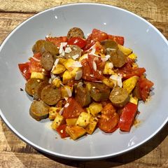 A picture of Veggie Sausage Breakfast Fry Up.
