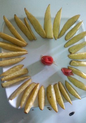 A picture of Spiced potato wedges#Festive dish contest Nairobi West.