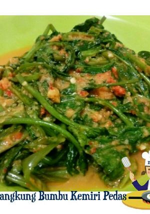 Foto resep Kangkung Bumbu Kemiri Pedas