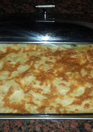 صورة لوصفة مكرونه بشامل بالجبنه