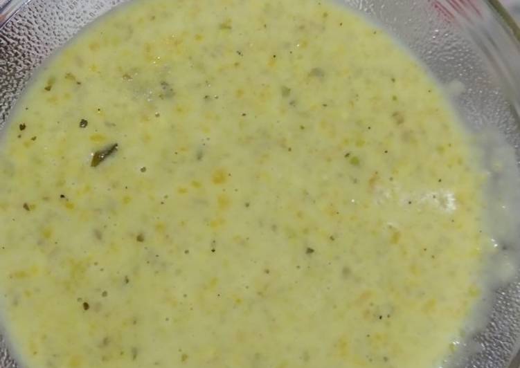 شوربة الشوفان بالخضار والكريمه