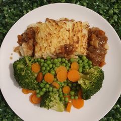 A picture of Vegan shepherds pie.