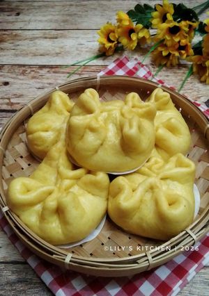 Foto resep 774. Bakpao Labu Kuning Isi Ayam