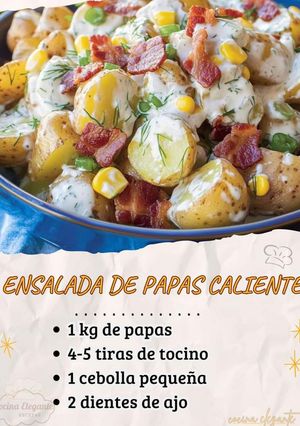 Una foto de 🥔✨ Ensalada de Papas Caliente 🥔✨