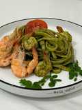Shrimp Pasta Moringa Pesto