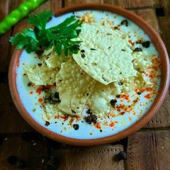 A picture of Black Pepper-Papad Raita.
