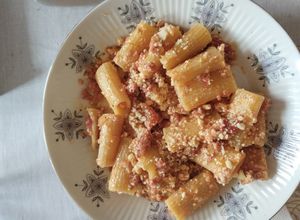 Una foto de Rigatoni a la No Bolognesa