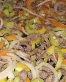 Carne molida con pimientos