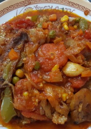 عکسی از دستور خوراک گوجه بادمجان🍅