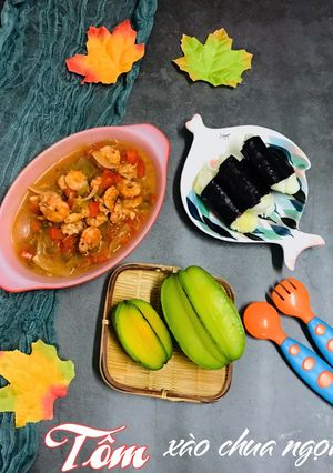 Hình của món Tôm xào chua ngọt (cthuc chị QUynh Nga).