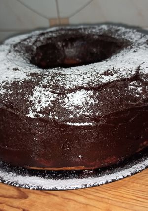 Une photo de Cake à l'orange 🍊glaçage chocolat 🍫