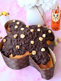 Foto di Colomba di pan brioche senza burro nocciolata