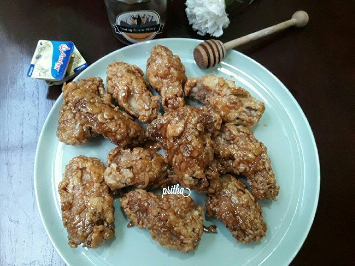 Wajib coba! Resep  membuat Korean Honey Butter Chicken Wings dijamin sedap