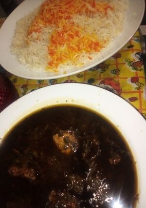 عکسی از دستور قلیه ماهی با رب انار