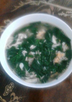 Hình của món Canh rau đay cua.