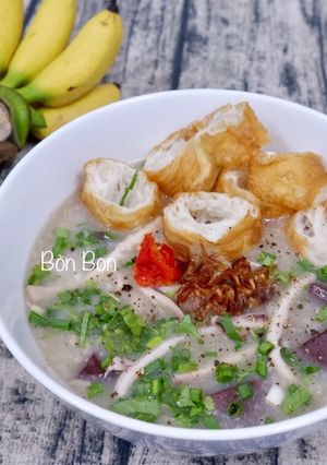 Hình của món Cháo Mực Khô.