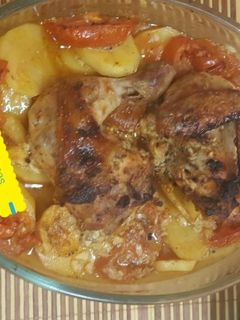 صورة لوصفة صينية بطاطا ودجاج بالثوم والليمون🍋🍗🍋