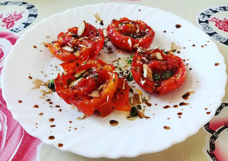 Grilled Tomatoes with Almond and Herbs (Italy)