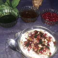 Moong dal dahi bara A picture of Moong dal dahi bara.