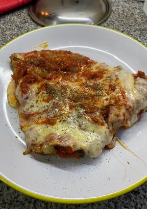 Una foto de Matambre a la pizza hecho en Plancheta