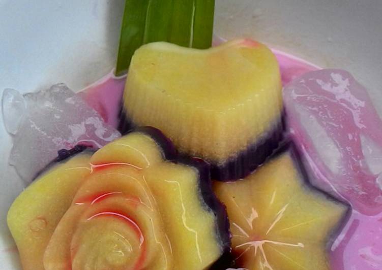 Resep Es puding jagung susu mix ubi ungu#5resepterbaruku, Bikin Ngiler