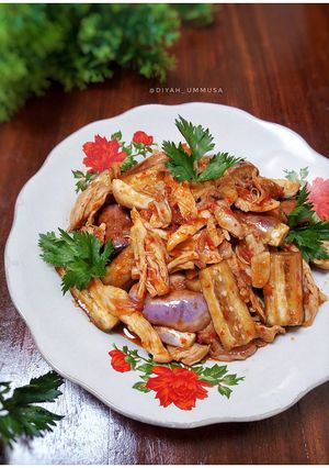 Foto resep Terong Ayam Suwir Masak Pedas