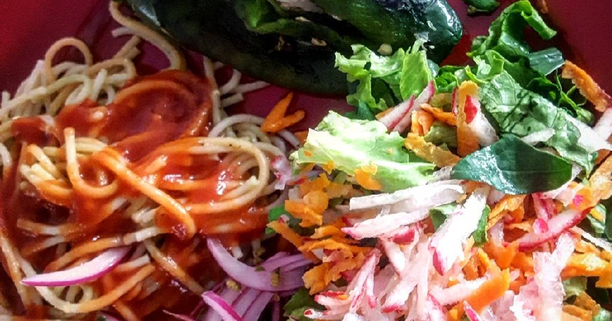 Spaghetti en salsa de chile poblano 7 recetas caseras Cookpad