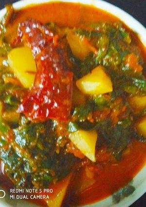 A picture of Aloo palak sabji #everydayveg.