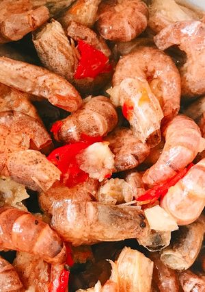 Hình của món Tép Ram Muối Trộn Chua Ngọt.