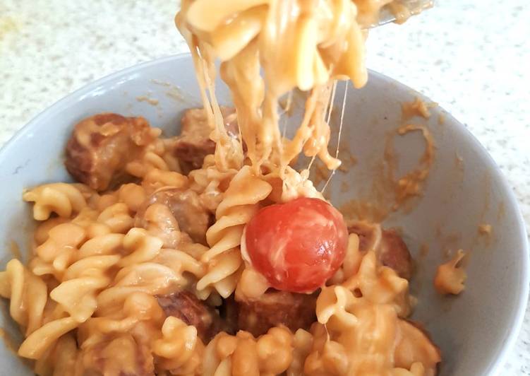 Simple Way to Prepare Speedy My Sausage &amp; Tomato Beans Pasta