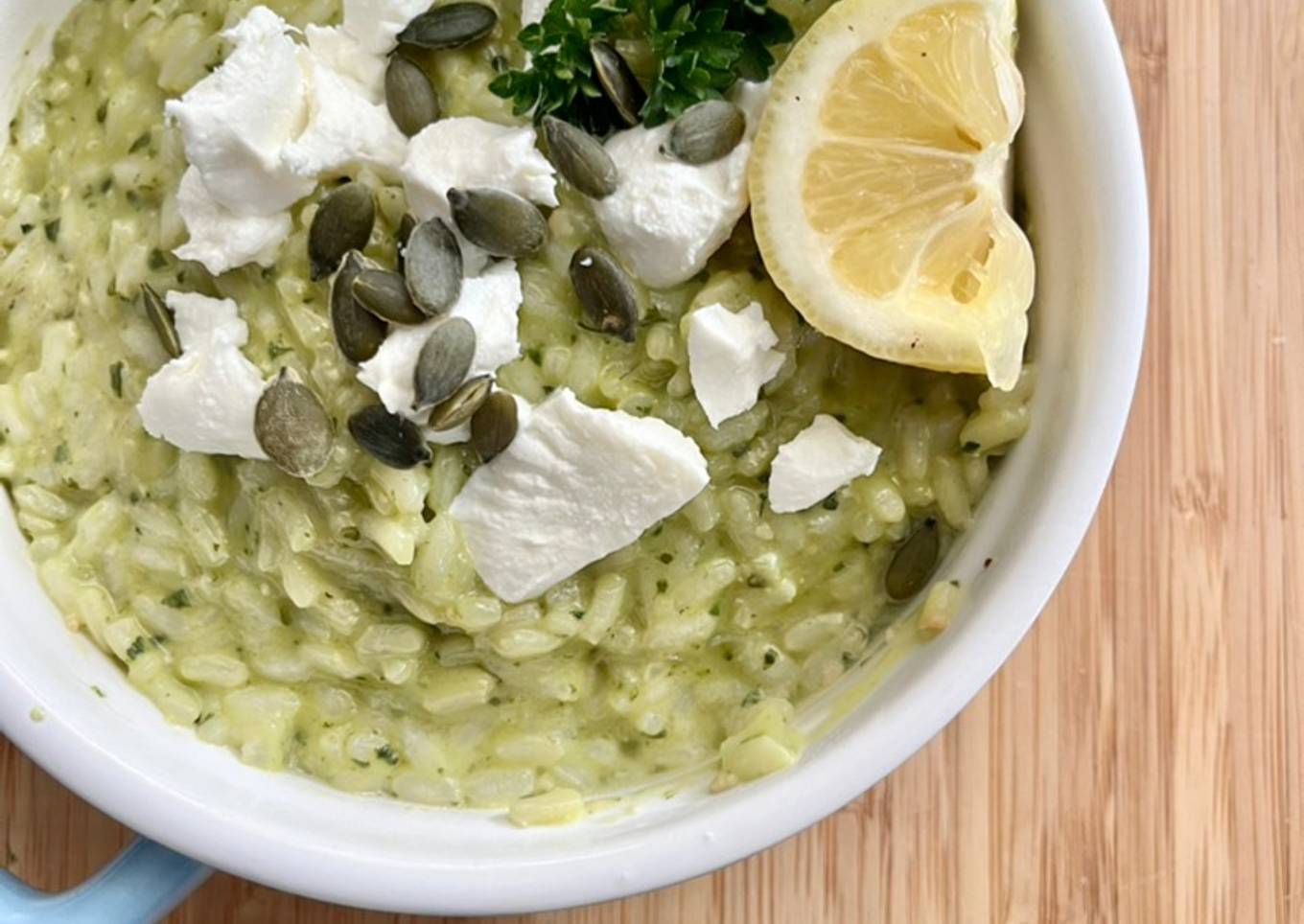 Risotto au pesto et au chèvre