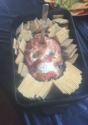 A picture of Skeleton Cheese Ball.