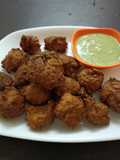 Suran Bhajiya & Spicy Peanut - Coriander Yoghurt Dip (Vrat Special)