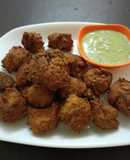 Suran Bhajiya & Spicy Peanut - Coriander Yoghurt Dip (Vrat Special)