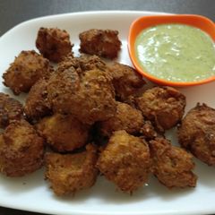 Suran Bhajiya & Spicy Peanut - Coriander Yoghurt Dip (Vrat Special) A picture of Suran Bhajiya & Spicy Peanut - Coriander Yoghurt Dip (Vrat Special).