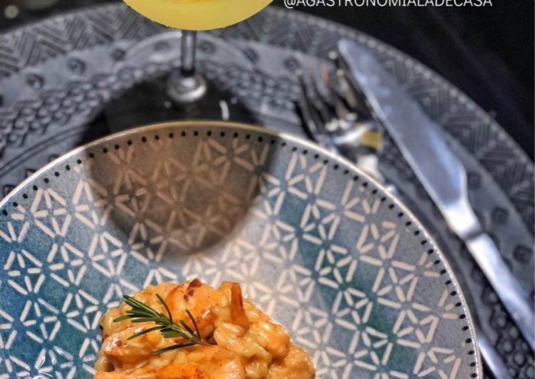 Risoto de camarão com queijos - Tudogosreceitas