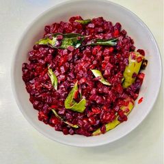 A picture of Beetroot Curry in 10 minutes.