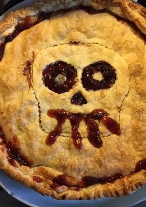 Une photo de Tourte « sanglante » d Halloween aux cerises