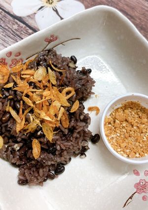 Hình của món Xôi đỗ đen.