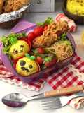 520. Bekal Sat Set Nasi Kuning Lauk Ayam Krispi #BekalPraktis