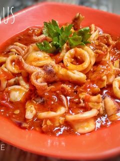 Foto resep 🦑 Cumi Saus Padang