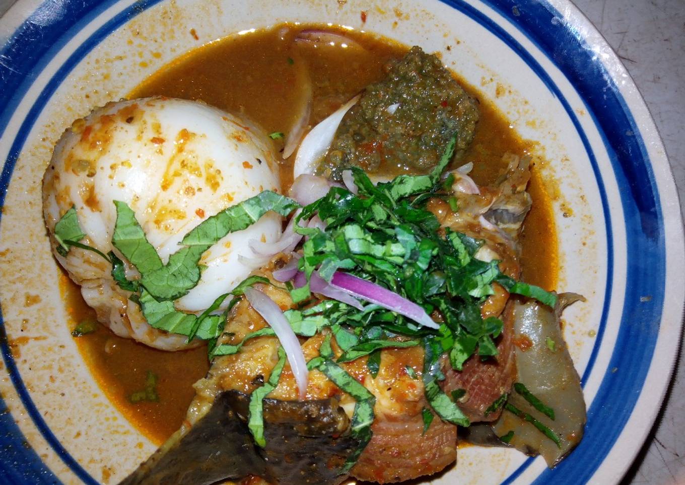 Fresh fish peppered soup