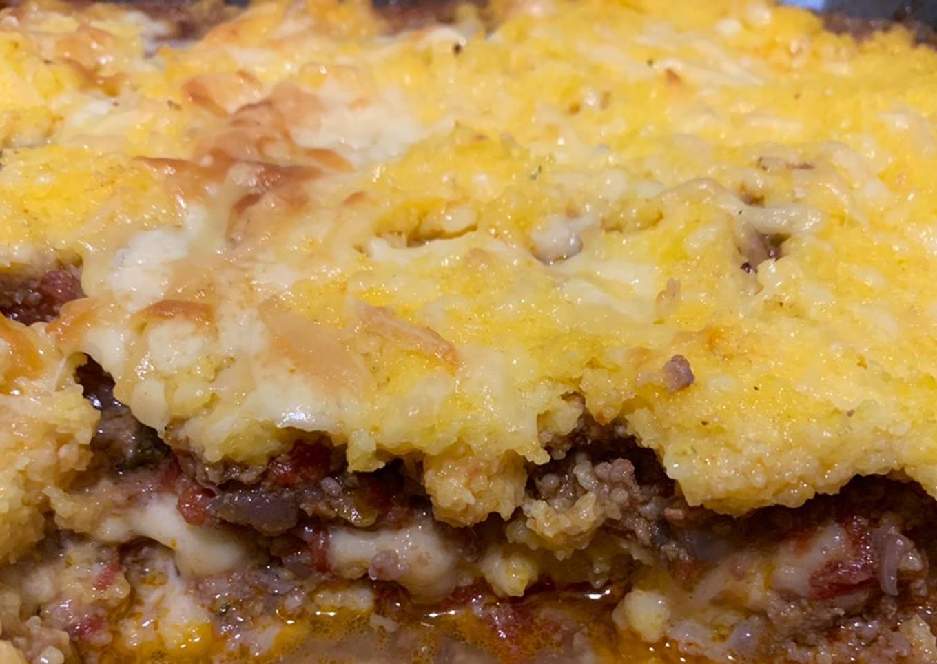 Pastel de carne y polenta